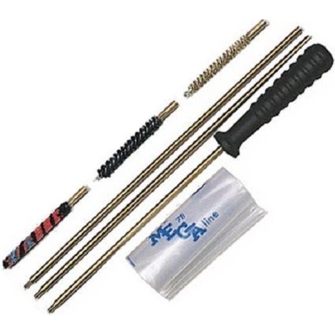 Набор для чистки оружия MEGALINE латунный шомпол, 3 ерша, 5,6 мм 00000456