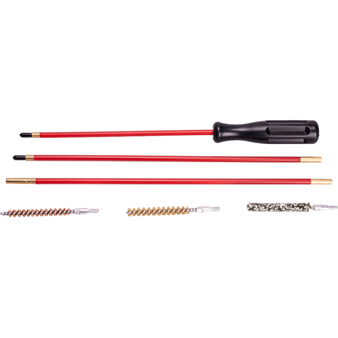 Набор для чистки ружей LUCKY VIEW калибр 5,6, 3 ерша, стальной шомпол 3-х секционный 00136967