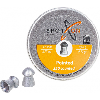 Пуля пневматическая SPOTON POINTED 4,5мм, 0,63гр. (250 шт)